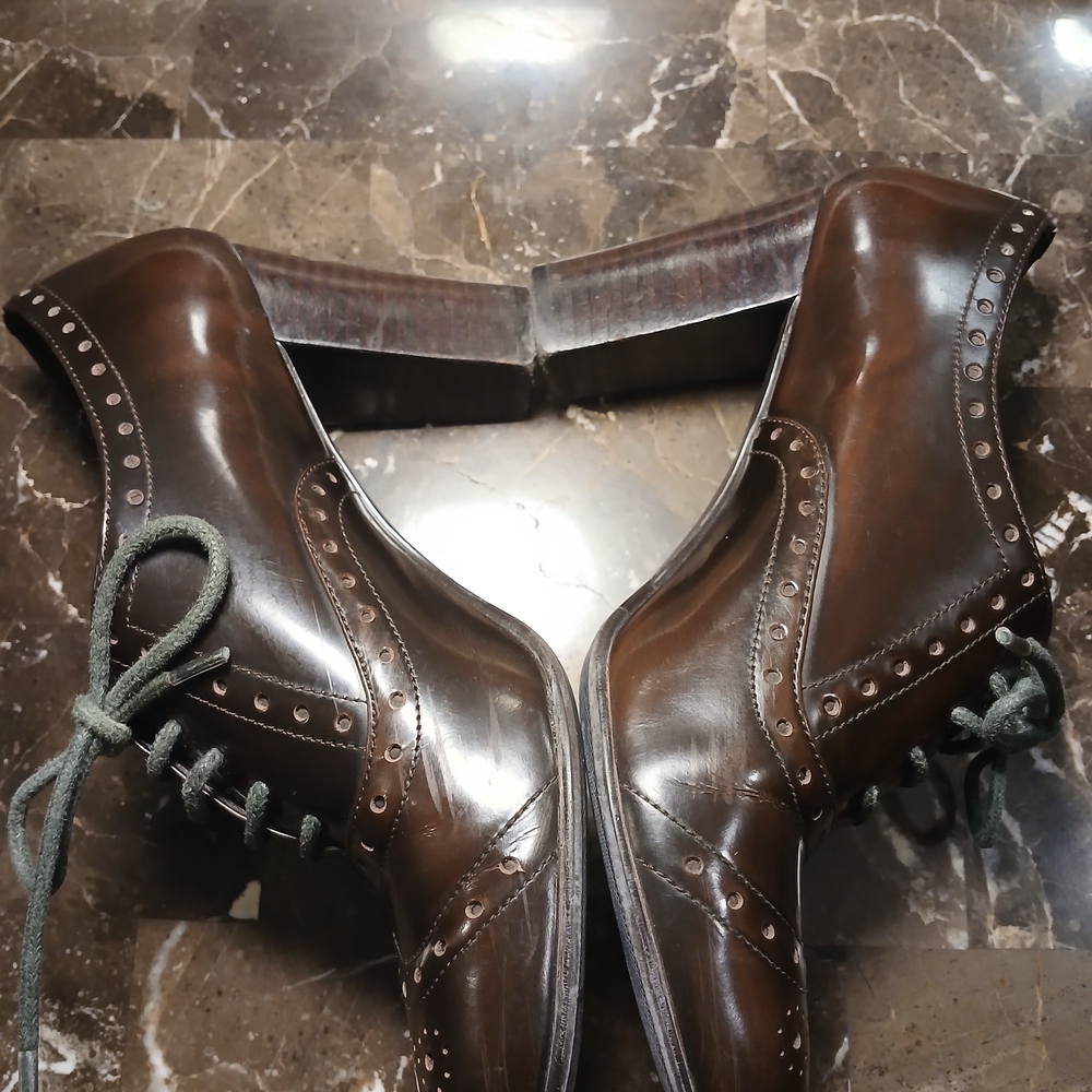 Alfani Brown Leather Women's Oxfords - Picture 3 of 12